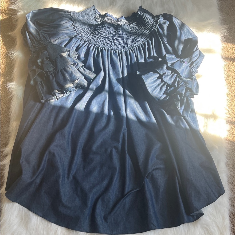 Gracia Navy Long Sleeve Dress